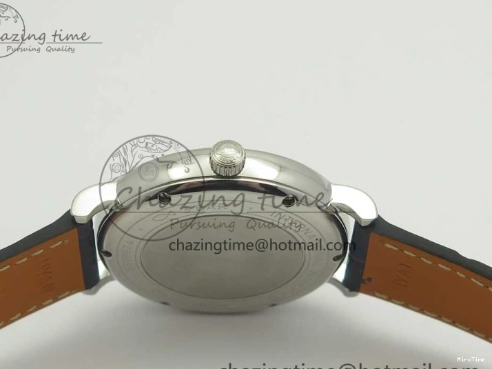 MIROTIME 1224 Fashionable Portofino IW458101 Diamond Bezel SS MK 1:1 Best Edition Blue Dial On Blue Leather Strap MIYOTA 7169